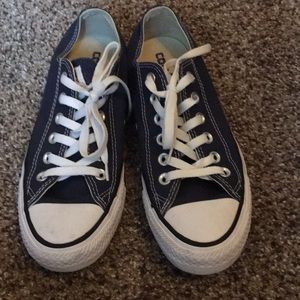 Worn once navy blue converse.